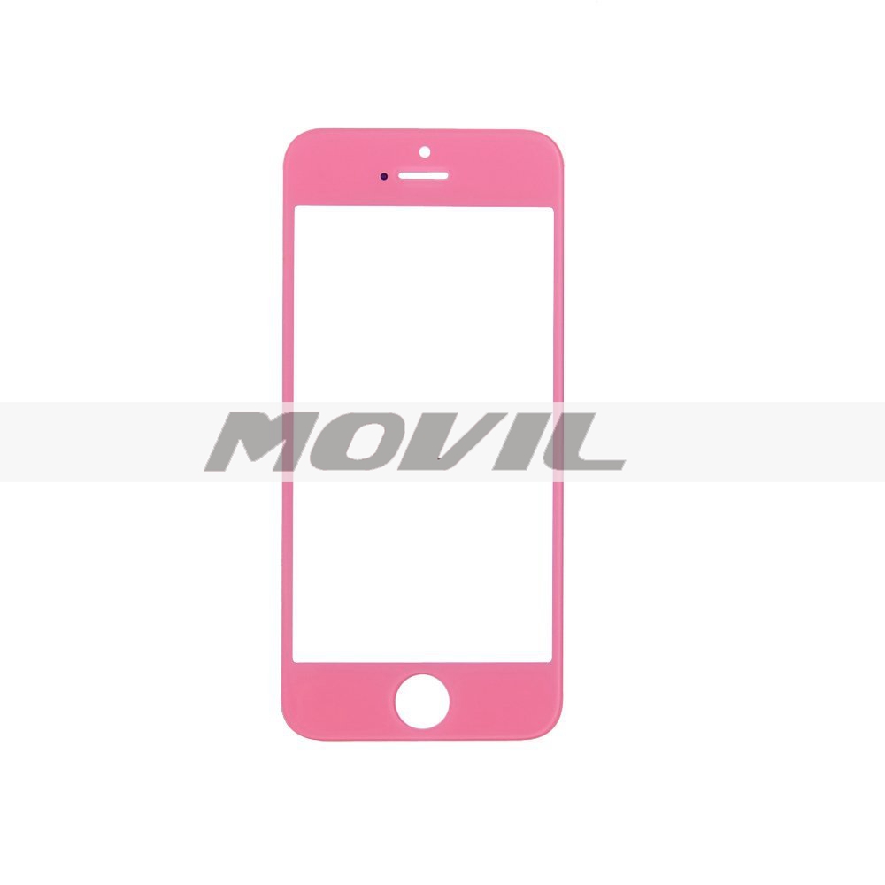 Color Front Screen Glass Lens Repair Replacement for iPhone 5 5S 5C (Pink)